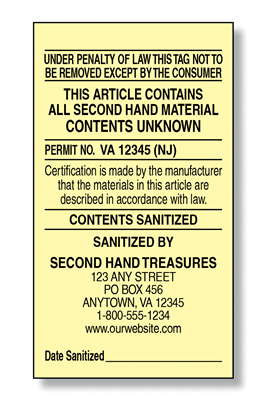 Yellow Law Labels